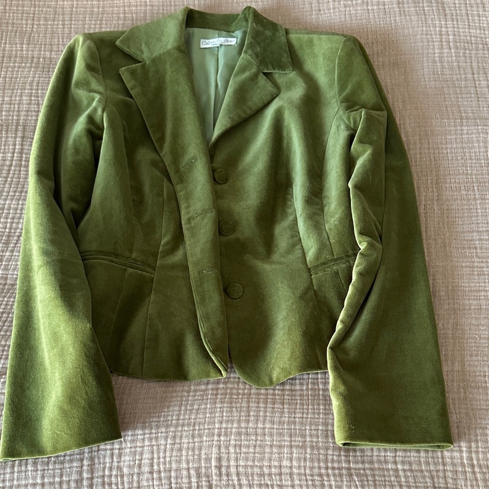 Olive Velvet Women's Blazer